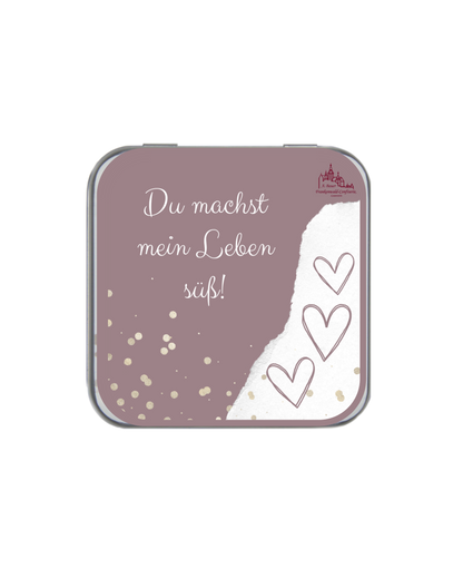 Kleine Metalldose "Du machst mein Leben süß"