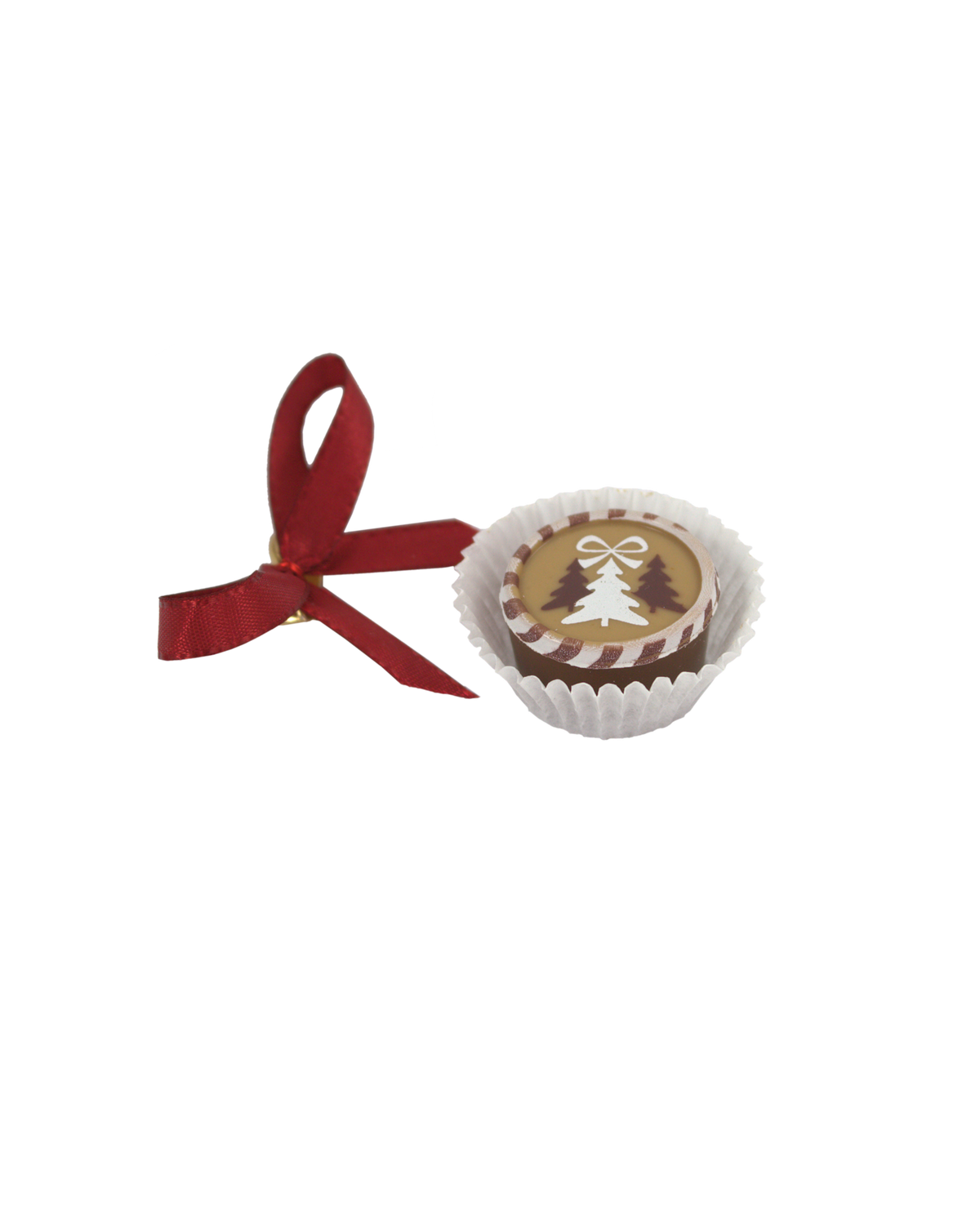 Nougatpraline mit Weihnachtsmotiv - 15g